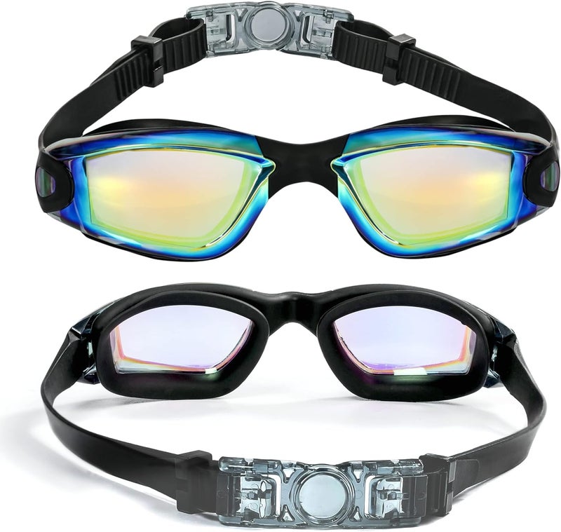 EWPJDK Swim Goggles - 2 Pack Swimming Goggles Anti Fog No Leaking For Adult Women Men - Image 2